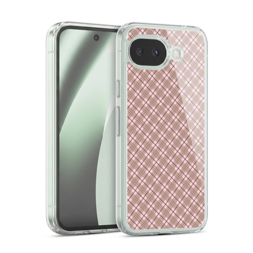 Head Case Designs Plaid - Pattern Collection Pink Brown Soft Gel Case for Google Pixel 10a