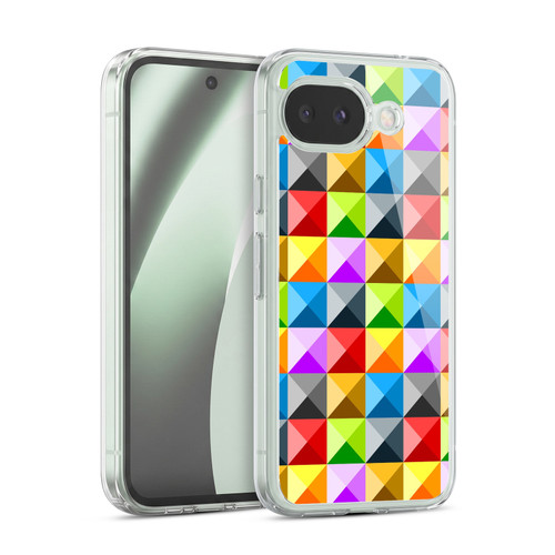 PLdesign Geometric Colourful Quarter Soft Gel Case for Google Pixel 10a