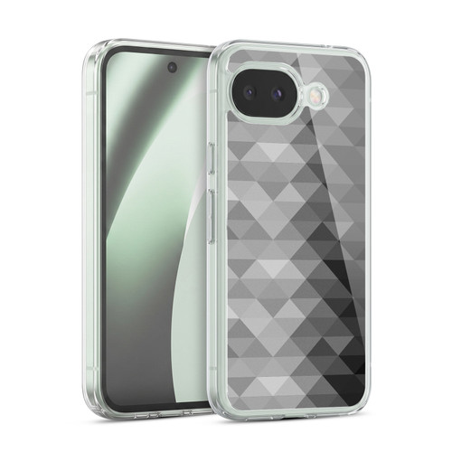 PLdesign Geometric Grayscale Triangle Soft Gel Case for Google Pixel 10a