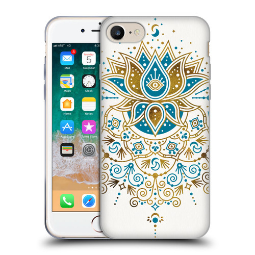 Cat Coquillette Patterns 6 Lotus Bloom Mandala 4 Soft Gel Case for Apple iPhone 7 / 8 / SE 2020 & 2022