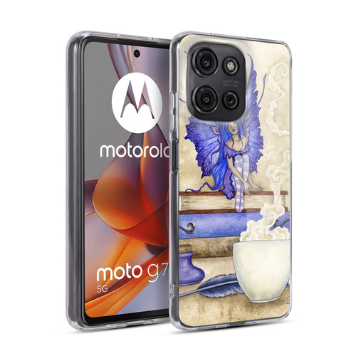 Amy Brown Lovely Fairies Blue Pixie Soft Gel Case for Motorola Moto G75