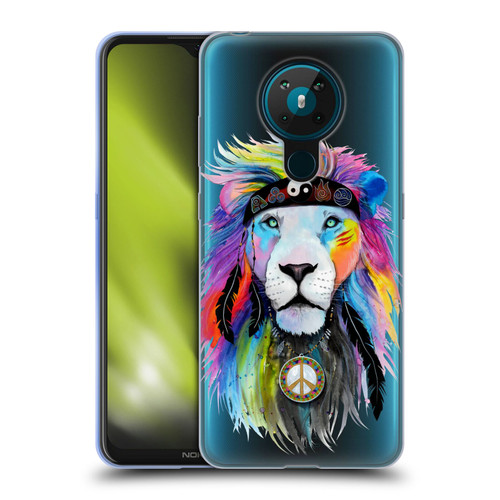 Pixie Cold Cats Hippy Lion Soft Gel Case for Nokia 5.3