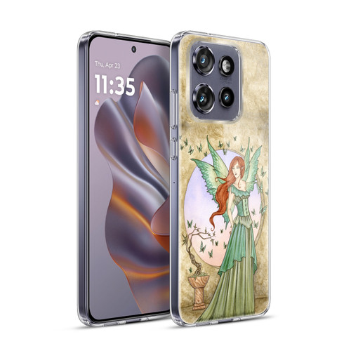 Amy Brown Mystical Art Green Fairy With Butterflies Soft Gel Case for Motorola Edge 50 Neo