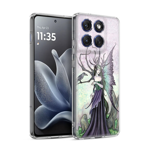 Amy Brown Mystical Art Black Raven Fairy With Bird Soft Gel Case for Motorola Edge 70