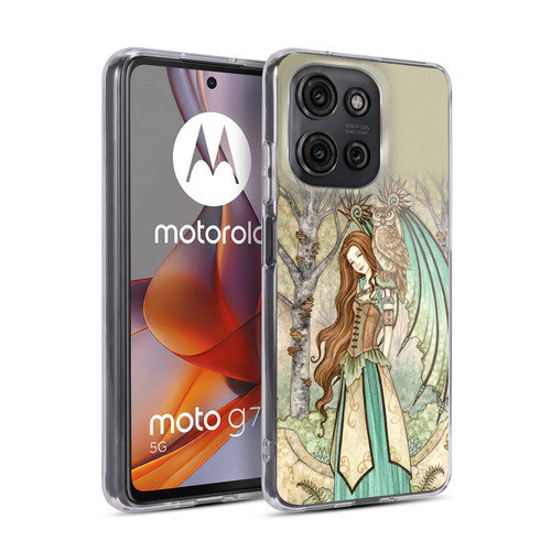 Amy Brown Mystical Art Garden Forest Fairy With Owl Soft Gel Case for Motorola Moto G75