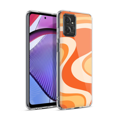 Kierkegaard Design Studio Retro Abstract Patterns Tangerine Wave Machine Soft Gel Case for Motorola Moto G Power (2023)