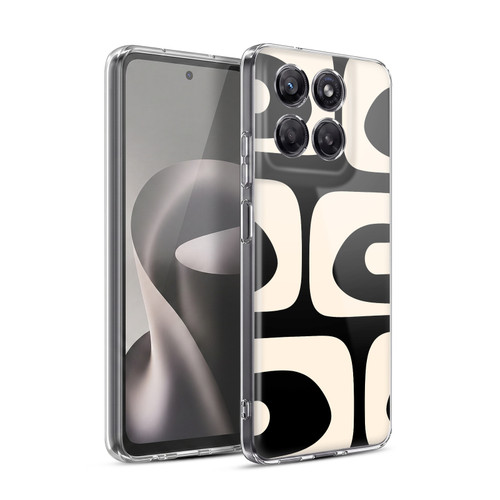 Kierkegaard Design Studio Retro Abstract Patterns Modern Piquet Black Cream Soft Gel Case for Motorola Moto G37 Power