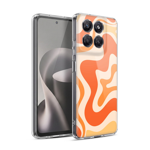 Kierkegaard Design Studio Retro Abstract Patterns Tangerine Orange Tone Soft Gel Case for Motorola Moto G37 Power