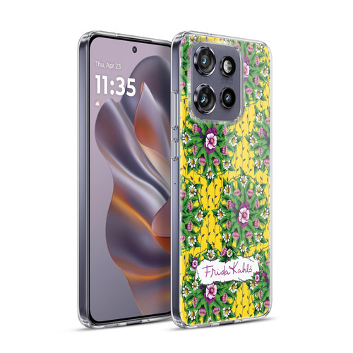 Frida Kahlo Purple Florals Mandala Soft Gel Case for Motorola Edge 50 Neo