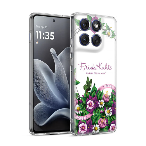 Frida Kahlo Purple Florals Bunch Soft Gel Case for Motorola Edge 70