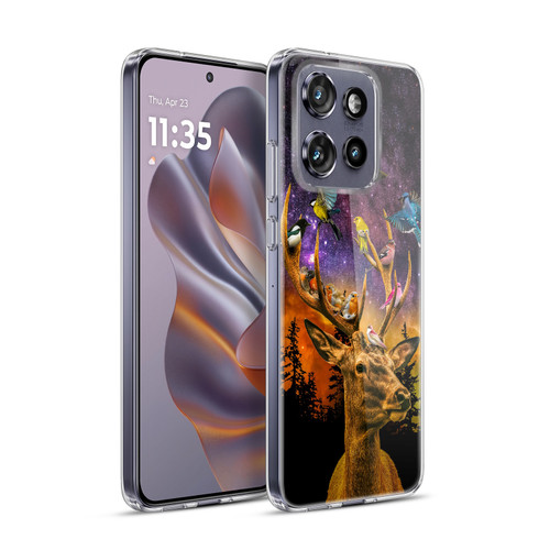Dave Loblaw Animals Deer and Birds Soft Gel Case for Motorola Edge 50 Neo