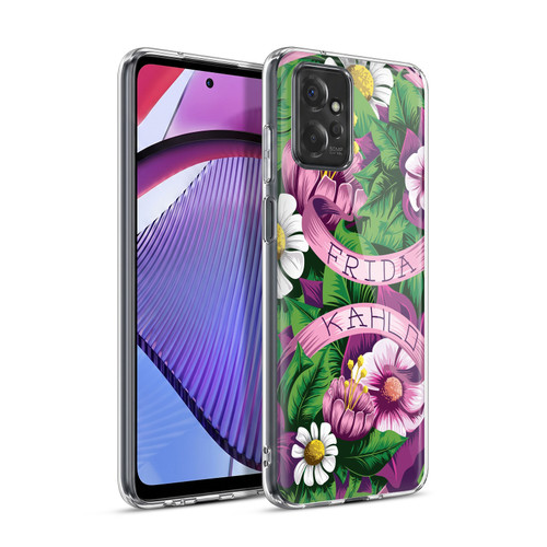 Frida Kahlo Purple Florals Lace Soft Gel Case for Motorola Moto G Power (2023)
