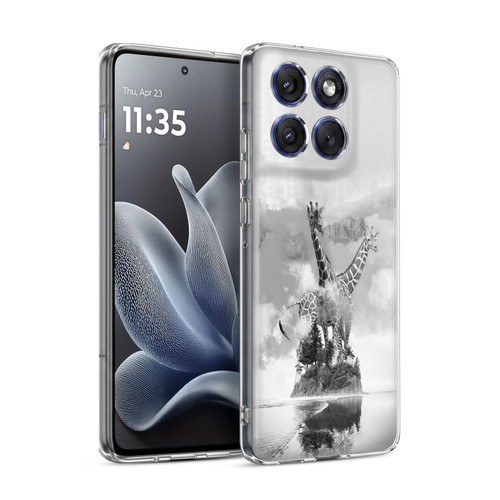 Dave Loblaw Animals Giraffe In The Mist Soft Gel Case for Motorola Edge 70
