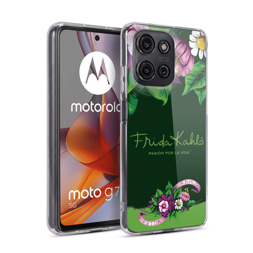 Frida Kahlo Purple Florals Blooms Soft Gel Case for Motorola Moto G75
