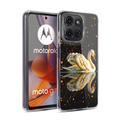 Dave Loblaw Animals Swan Lake Reflections Soft Gel Case for Motorola Moto G75