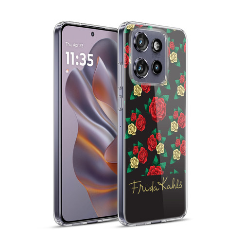 Frida Kahlo Roses Pattern Soft Gel Case for Motorola Edge 50 Neo