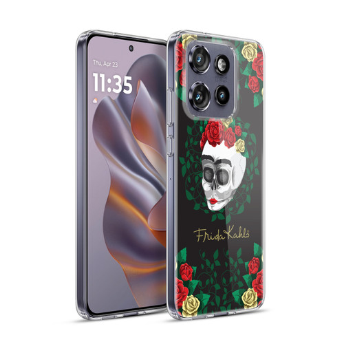 Frida Kahlo Roses Skull Bloom Soft Gel Case for Motorola Edge 50 Neo