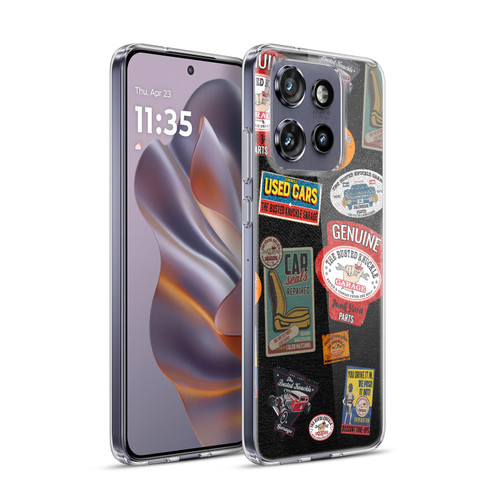 Busted Knuckle Garage Graphics Patches Soft Gel Case for Motorola Edge 50 Neo