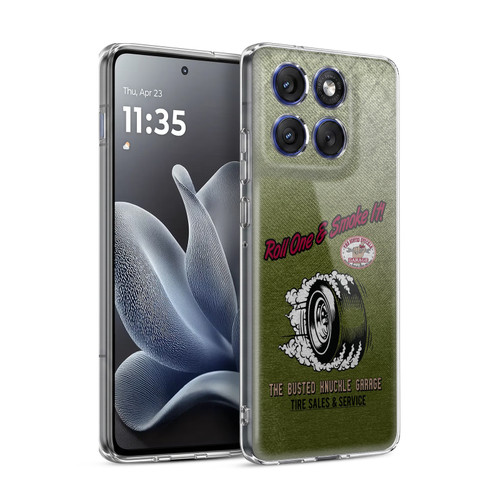 Busted Knuckle Garage Graphics Tire Soft Gel Case for Motorola Edge 70