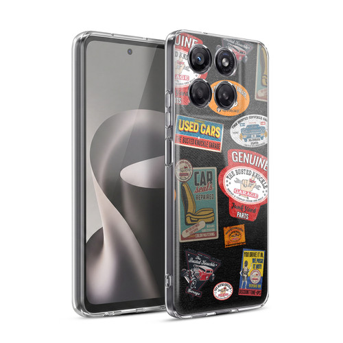 Busted Knuckle Garage Graphics Patches Soft Gel Case for Motorola Moto G37 Power