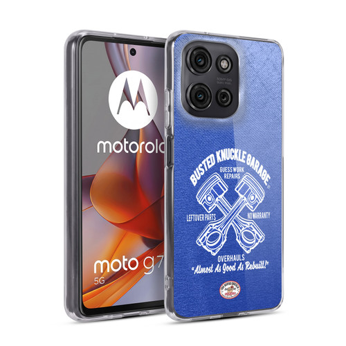 Busted Knuckle Garage Graphics Overhauls Soft Gel Case for Motorola Moto G75