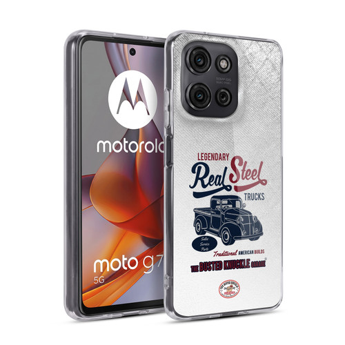 Busted Knuckle Garage Graphics Real Steel Soft Gel Case for Motorola Moto G75