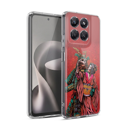 David Lozeau Colourful Art Samurai And Geisha Soft Gel Case for Motorola Moto G37 Power