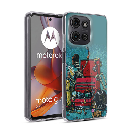 David Lozeau Colourful Art Garage Soft Gel Case for Motorola Moto G75