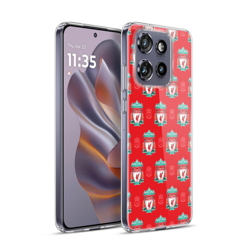 Liverpool Football Club Crest & Liver Bird Patterns Full Colour Soft Gel Case for Motorola Edge 50 Neo
