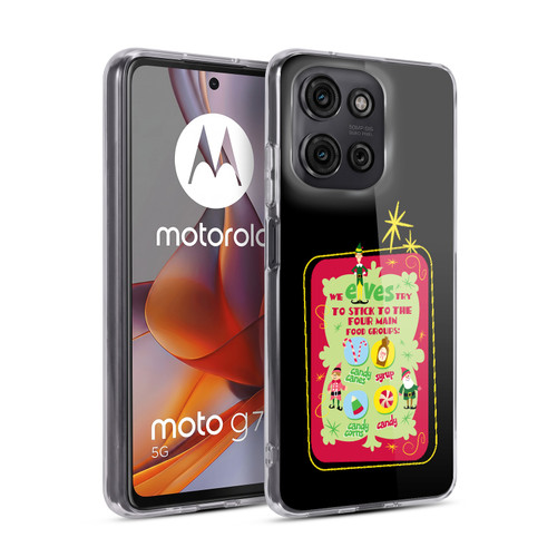 Elf Movie Graphics 1 Food Groups Soft Gel Case for Motorola Moto G75