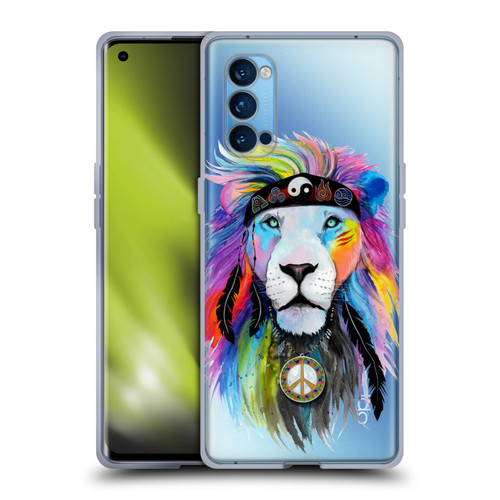 Pixie Cold Cats Hippy Lion Soft Gel Case for OPPO Reno 4 Pro 5G