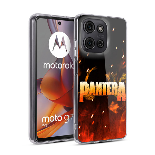 Pantera Art Fire Soft Gel Case for Motorola Moto G75