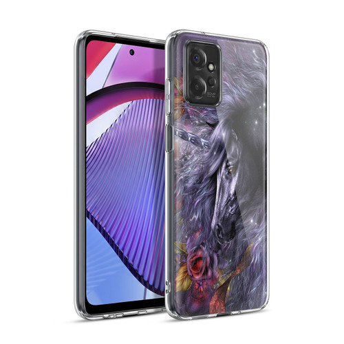 Laurie Prindle Fantasy Horse Blue Rose Unicorn Soft Gel Case for Motorola Moto G Power (2023)