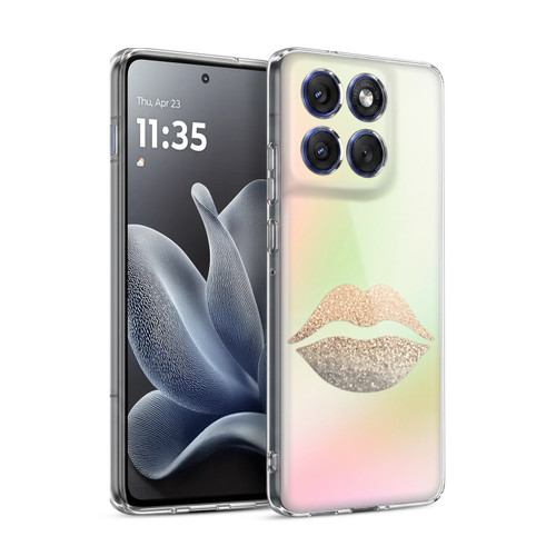 Monika Strigel Dreamland Gold Lips Soft Gel Case for Motorola Edge 70