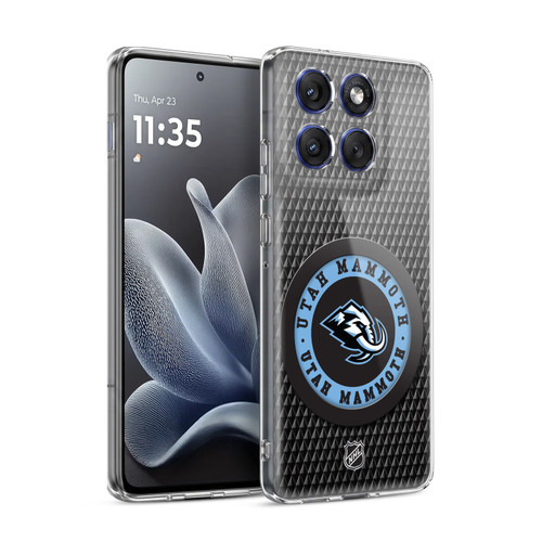 NHL Utah Mammoth Puck Texture Soft Gel Case for Motorola Edge 70