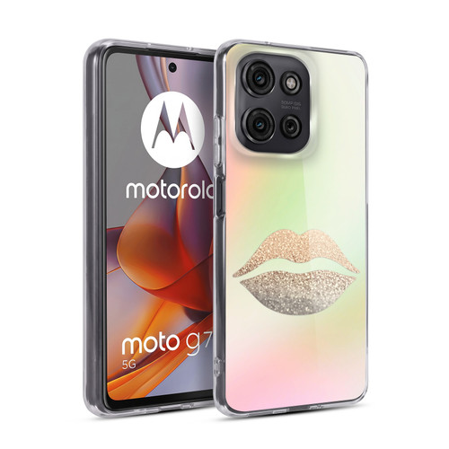 Monika Strigel Dreamland Gold Lips Soft Gel Case for Motorola Moto G75