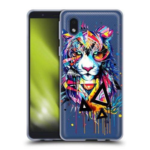 Pixie Cold Cats Shattered Tiger Soft Gel Case for Samsung Galaxy A01 Core (2020)