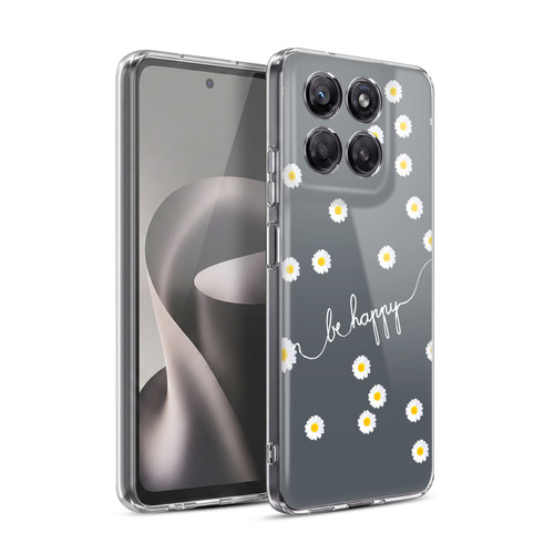 Monika Strigel Happy Daisy Grey Soft Gel Case for Motorola Moto G37 Power