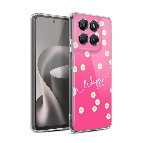Monika Strigel Happy Daisy Hotpink Soft Gel Case for Motorola Moto G37 Power