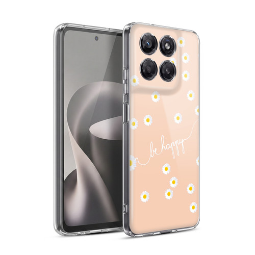 Monika Strigel Happy Daisy Peach Soft Gel Case for Motorola Moto G37 Power