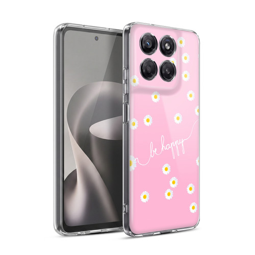 Monika Strigel Happy Daisy Pink Soft Gel Case for Motorola Moto G37 Power