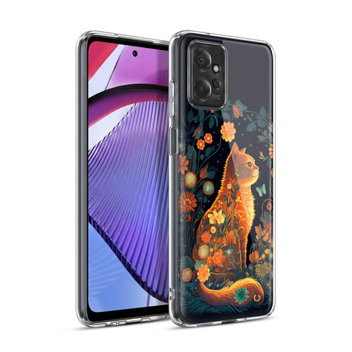 JK Stewart Key Art Orange Cat Sitting Soft Gel Case for Motorola Moto G Power (2023)