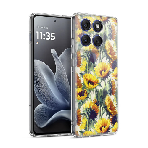 Micklyn Le Feuvre Florals Sunflowers Forever Soft Gel Case for Motorola Edge 70