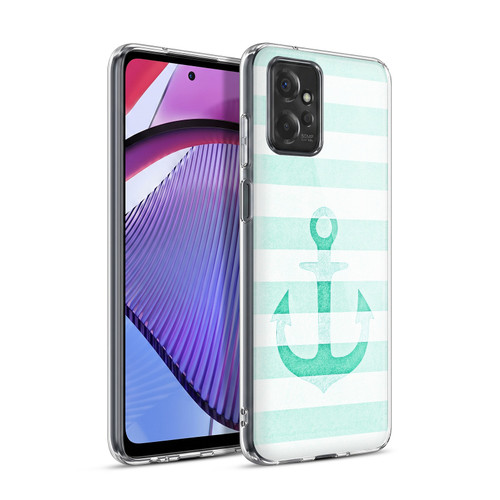 Monika Strigel Vintage Anchors Mint Soft Gel Case for Motorola Moto G Power (2023)