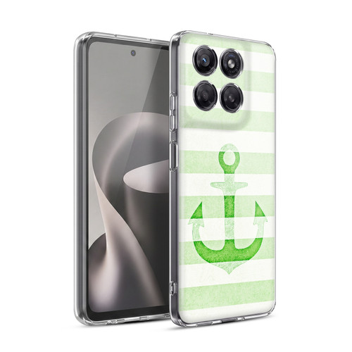 Monika Strigel Vintage Anchors Green Soft Gel Case for Motorola Moto G37 Power