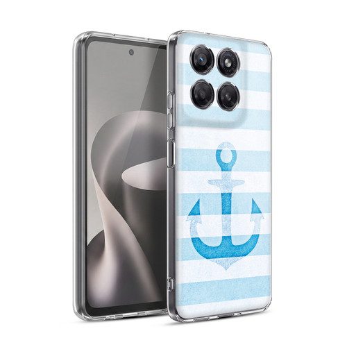 Monika Strigel Vintage Anchors Blue Soft Gel Case for Motorola Moto G37 Power