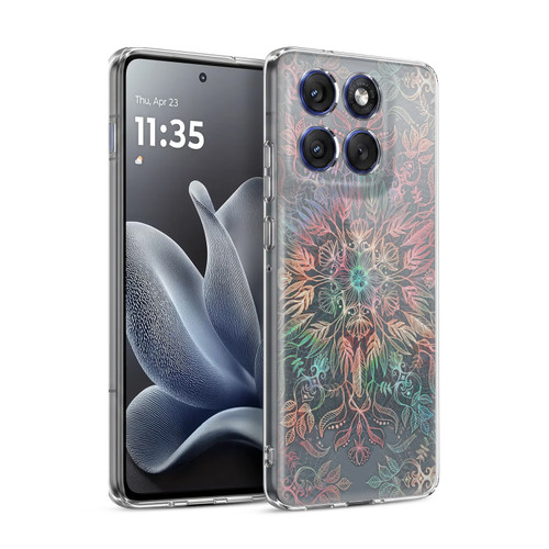 Micklyn Le Feuvre Floral Patterns Winter Sunset Mandala Soft Gel Case for Motorola Edge 70