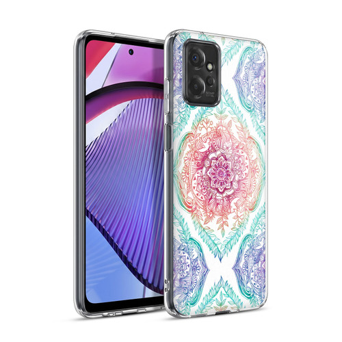 Micklyn Le Feuvre Floral Patterns Indian Ink Rainbow Version Soft Gel Case for Motorola Moto G Power (2023)