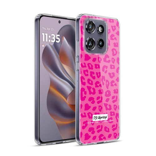 P.D. Moreno Patterns Pink Leopard Soft Gel Case for Motorola Edge 50 Neo