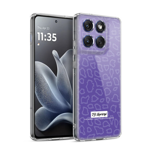 P.D. Moreno Patterns Purple Leopard Soft Gel Case for Motorola Edge 70